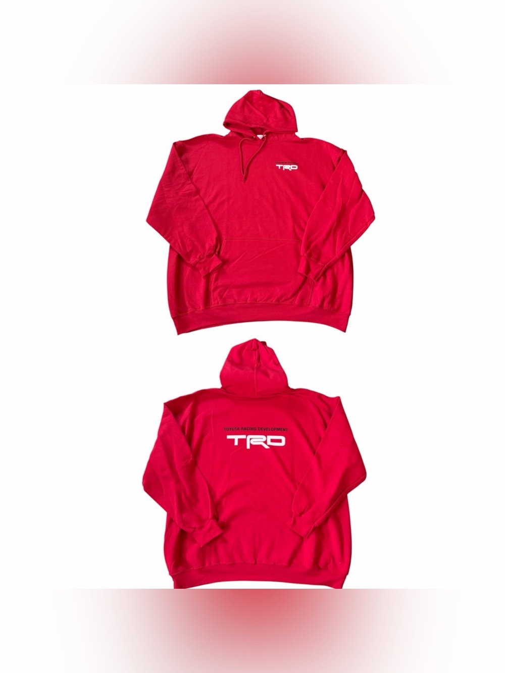 TRD Toyota Racing Development Logo Hoodie Pullover Sweatshirt Sz 3XL Red NEW